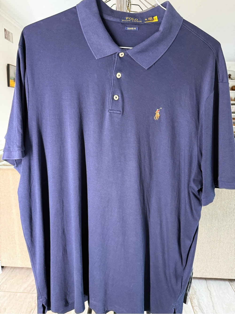 Polo by Ralph Lauren Navy Blue Short Sleeve Polo with Embroidered Pony